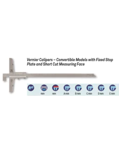 Tesa 00510175 vernier depth caliper - convertible model with Fixed Stop Plate and Short Cut Measuring Face 0-150mm