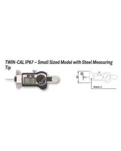Tesa 00530451 twin-cal IP67 caliper - Small Sized Model with Steel Measuring Tip